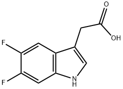 5,6-二氟-1H-吲哚-3-乙酸, 126030-73-7, 结构式