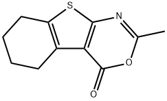 5,6,7,8-tetrahydro-2-methyl-4H-[1]benzothieno[2,3-d][1,3]oxazin-4-one 结构式