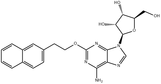 2-[2-(2-Naphthalenyl)ethoxy]adenosine, 131865-99-1, 结构式