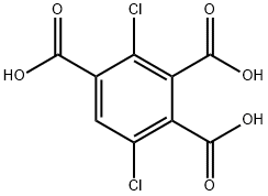 2,5-二氯-1,3,4-苯三甲酸, 137071-78-4, 结构式