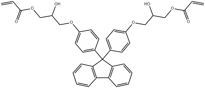 9,9-bis[4-(2-hydroxy-3-acryloyloxypropoxy)phenyl]fluorene Structure