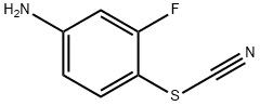 3-フルオロ-4-チオシアナトアニリン 化学構造式