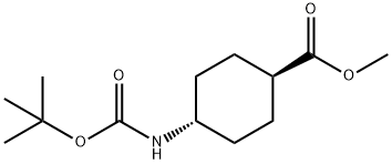 Methyl trans-4-(tert-butoxycarbonylamino)cyclohexanecarboxylate Struktur