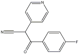 2-(4-吡啶基)-3-(4-氟苯基)-3-氧代丙腈 结构式