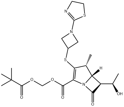 テビペネムピボキシル 化学構造式