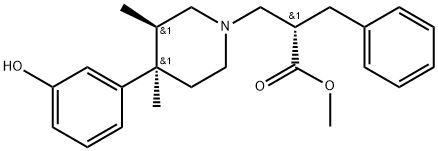 (ALPHAS,3R,4R)-4-(3-羟基苯基)-3,4-二甲基-ALPHA-苄基-1-哌啶丙酸甲酯 结构式
