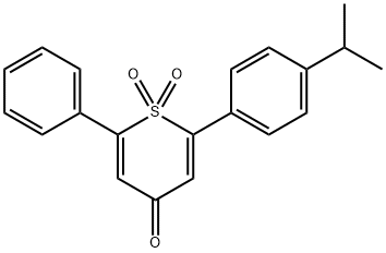 2-[4-(1-甲基乙基)苯基]-6-苯基-4H-噻喃-4-酮 1,1-二氧化物, 174493-23-3, 结构式