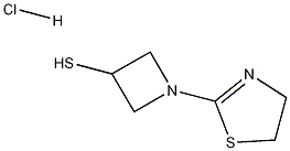 1-(4,5-ジヒドロチアゾール-2-イル)アゼチジン-3-チオール塩酸塩 化学構造式