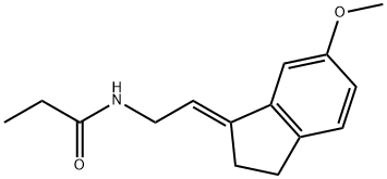 (E)-N-[2-(2,3-ジヒドロ-6-メトキシ-1H-インデン-1-イリデン)エチル]プロパンアミド 化学構造式