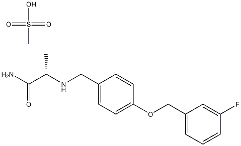 沙芬酰胺甲磺酸盐, 202825-46-5, 结构式