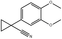 1-(3,4-二甲氧基苯基)环丙烷甲腈 结构式