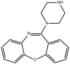 11-ピペラジン-1-イルジベンゾ[B,F][1,4]オキソアゼピン 化学構造式