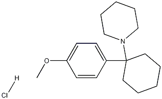 1-[1-(p-Methoxyphenyl)cyclohexyl]piperidine Hydrochloride Structure