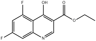 5,7-Difluoro-4-hydroxyquinoline-3-carboxylic acid ethyl ester Structure
