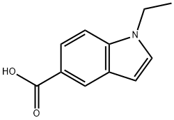 1-エチル-1H-インドール-5-カルボン酸 化学構造式