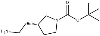 (3S)-3-(2-氨基乙基)-1-吡咯烷羧酸叔丁酯, 274692-08-9, 结构式