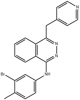 N-(3-Bromo-4-methylphenyl)-4-(4-pyridinylmethyl)-1-phthalazinamine Structure