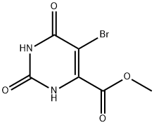 methyl 5-bromo-2,6-dioxo-1,2,3,6-tetrahydropyrimidine-4-carboxylate Structure
