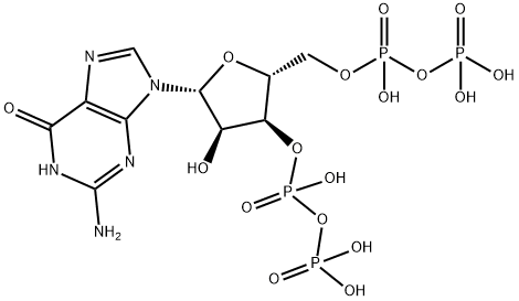 Guanosine 3'-(trihydrogen diphosphate), 5'-(trihydrogen diphosphate) Structure