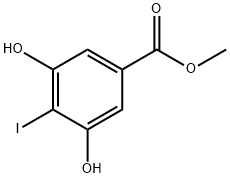3,5-二羟基-4-碘苯甲酸甲酯, 338454-02-7, 结构式