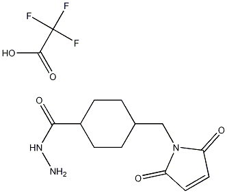 4-(Maleimidomethyl)cyclohexane-1-carboxyl-hydrazide, Trifluoroacetic Acid Struktur