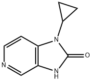1-环丙基-1,3-二氢咪唑并[4,5-C]吡啶-2-酮 结构式