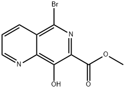 methyl 5-bromo-8-hydroxy-1,6-naphthyridine-7-carboxylate Structure
