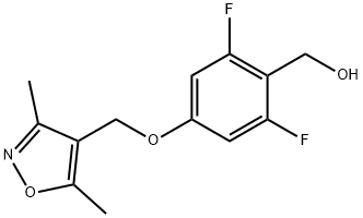 4-[(3,5-二甲基-4-异恶唑基)甲氧基]-2,6-二氟苯甲醇, 438049-85-5, 结构式
