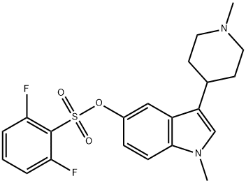 1-methyl-3-(1-methylpiperidin-4-yl)-1H-indol-5-yl 2,6-difluorobenzenesulfonate|化合物 T28768