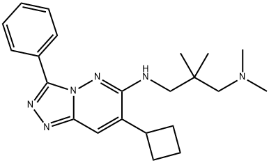 N3-(7-环丁基-3-苯基-1,2,4-三唑并[4,3-B]哒嗪-6-基)-N1,N1,2,2-四甲基-1,3-丙二胺, 473382-39-7, 结构式
