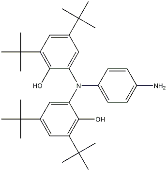 N,N-bis(3,5-di-tert-butyl-2-hydroxyphenyl)-1,4-phenylenediamine Structure