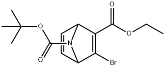 (1S,4R)-7-tert-butyl 2-ethyl 3-bromo-7-azabicyclo[2.2.1]hepta-2,5-diene-2,7-dicarboxylate Structure
