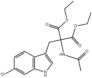 Diethyl (6-Chloro-2-indolylmethyl)acetamidomalonate, 50517-09-4, 结构式