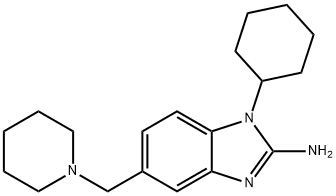 1-Cyclohexyl-5-(1-piperidinylmethyl)-1H-benzimidazol-2-amine Structure
