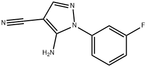 5 -氨基- 1 -(3 -氟苯基)- 1H -吡唑-4-甲腈, 51516-71-3, 结构式