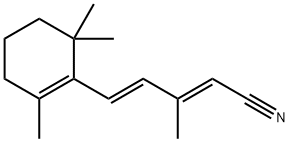 (2E,4E)-3-Methyl-5-(2,6,6-trimethyl-1-cyclohexen-1-yl)penta-2,4-dienenitrile Struktur