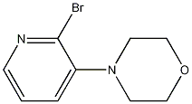 4-(2-ブロモピリジン-3-イル)モルホリン 化学構造式