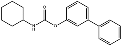 N-Cyclohexylcarbamic acid [1,1'-biphenyl]-3-yl ester Structure