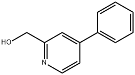 (4-苯基吡啶-2-基)甲醇, 55218-73-0, 结构式