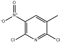 2,6-Dichloro-3-methyl-5-nitropyridine Struktur