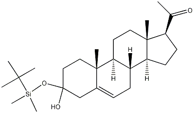 3β-(tert-ブチルジメチルシロキシ)プレグナ-5-エン-20-オン 化学構造式