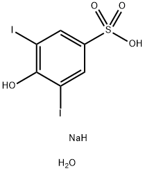 4-Hydroxy-3,5-diiodobenzenesufonic Acid Dihydrate, Sodium Salt, >95% Structure