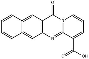 12-オキソ-12H-ベンゾ[G]ピリド[2,1-B]キナゾリン-4-カルボン酸 化学構造式