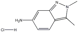 2,3-ジメチル-2H-インダゾール-6-アミン塩酸塩 化学構造式
