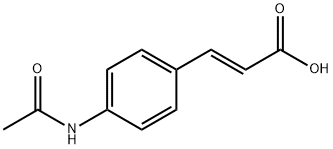 (2E)-3-[4-(Acetylamino)phenyl]-2-propenoic acid Structure