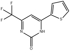 4-(2-thienyl)-6-(trifluoromethyl)pyrimidin-2-ol Struktur