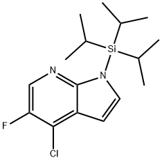 4-クロロ-5-フルオロ-1-(トリイソプロピルシリル)-1H-ピロロ[2,3-B]ピリジン 化学構造式