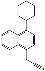 1-Cyanomethyl-4-cyclohexylnaphthalene Structure
