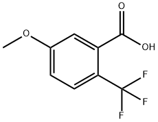 5-メトキシ-2-(トリフルオロメチル)安息香酸 化学構造式