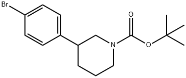 3-(4-溴苯基)哌啶-1-甲酸叔丁酯, 769944-73-2, 结构式